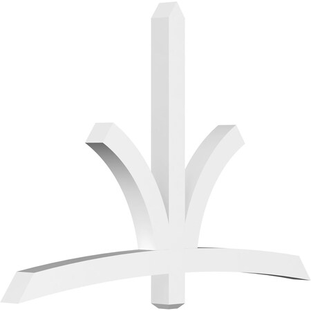 Ekena Millwork Davenport Architectural Grade PVC Gable Bracket, 72"W x 48"H x 4"D x 4"F, 16/12 Pitch GBP072X48X0404DAV00